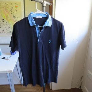 COTON COLORS - made in Italy Blue Cotton Polo